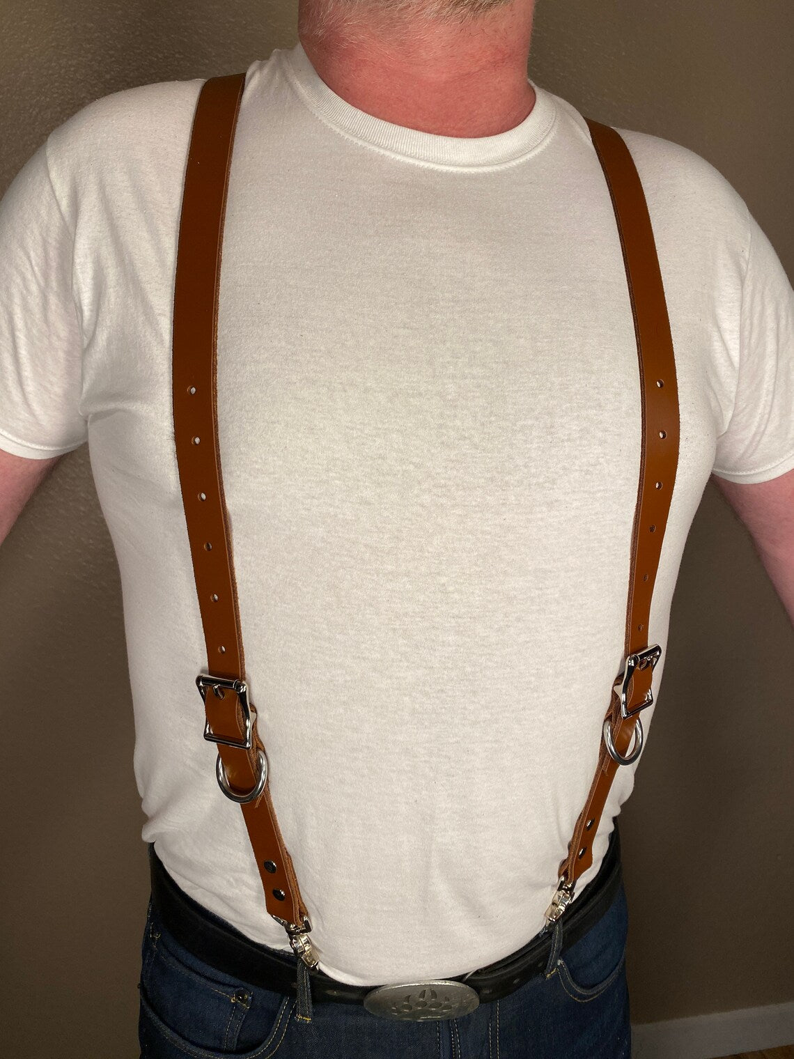 Spunk Leather Suspenders