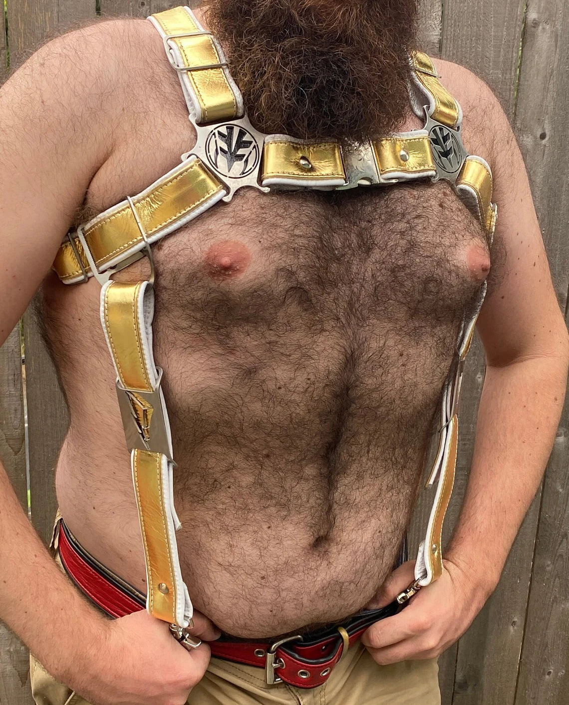 White Rainbow Ranger Themed Deluxe Bulldog Harness