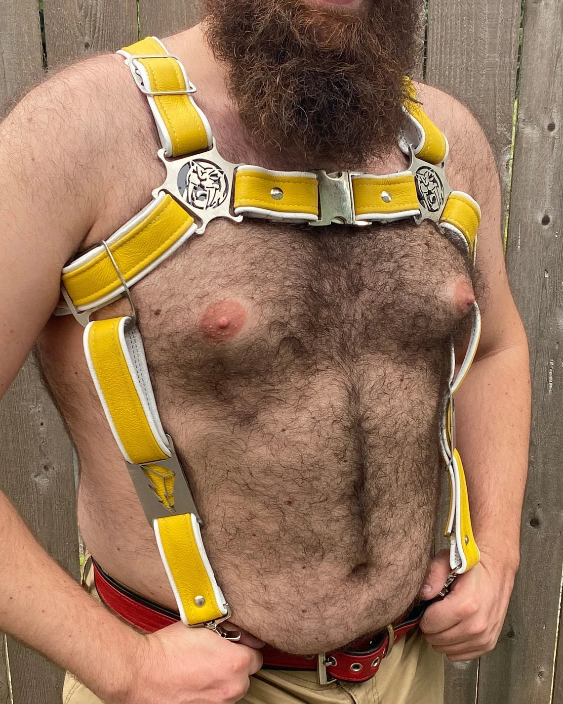 Yellow Rainbow Ranger Themed Deluxe Bulldog Harness