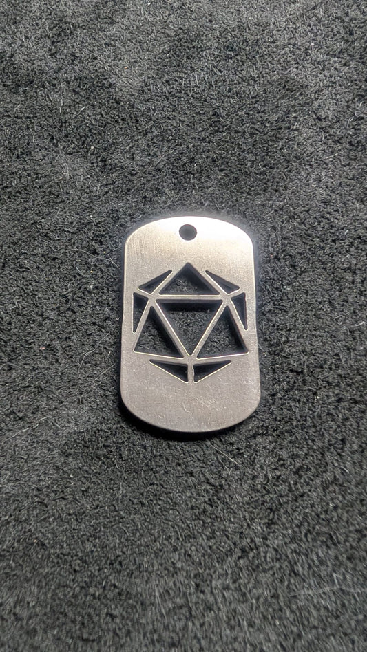 d20 Dice Dog Tag