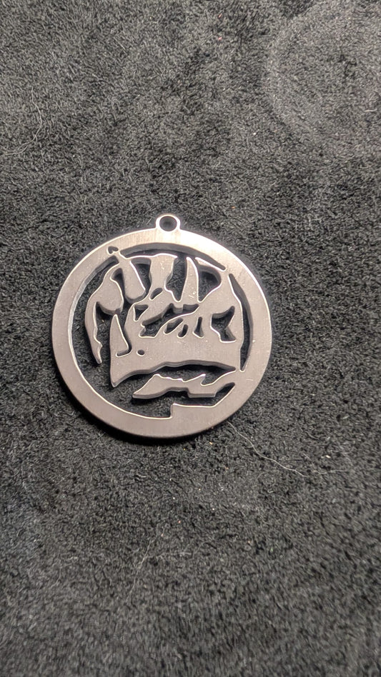 Triceratops Coin Pendant