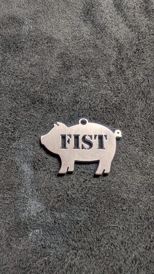Fist Pig Dog Tag