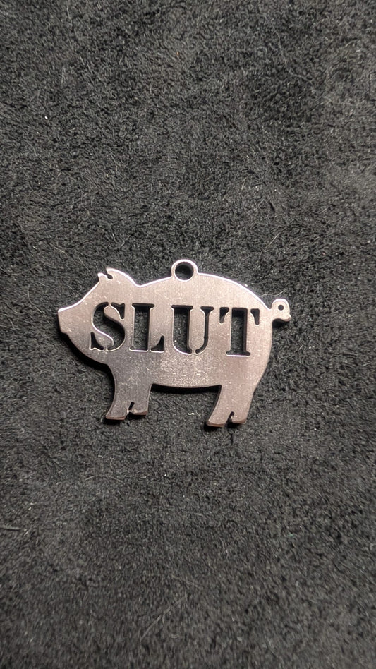 Slut Pig Dog Tag