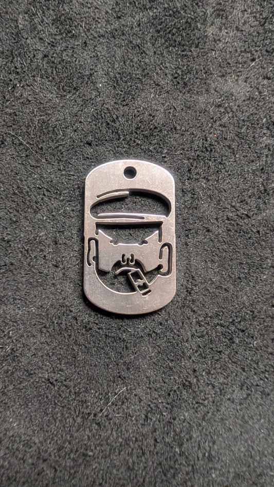 Smoking Dad Dog Tag