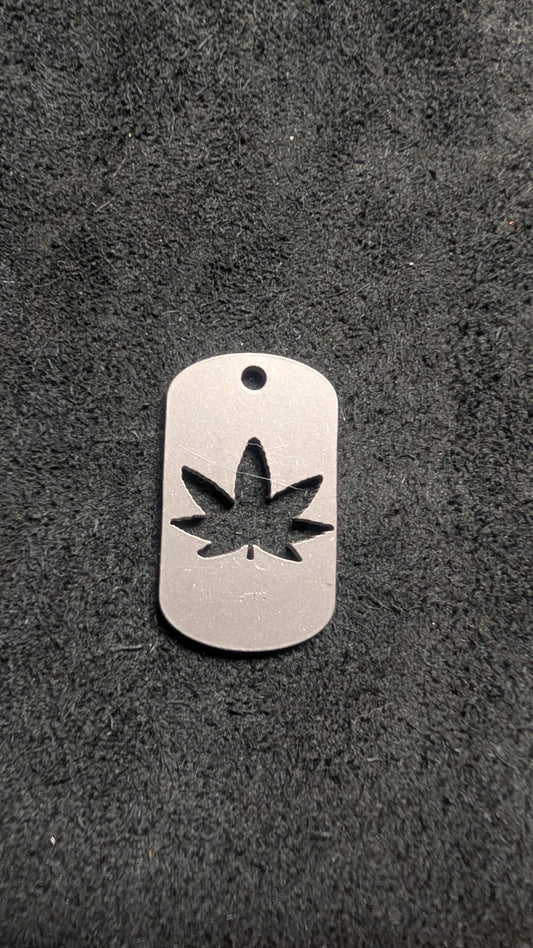 Pot Leaf Pendant Dog Tag