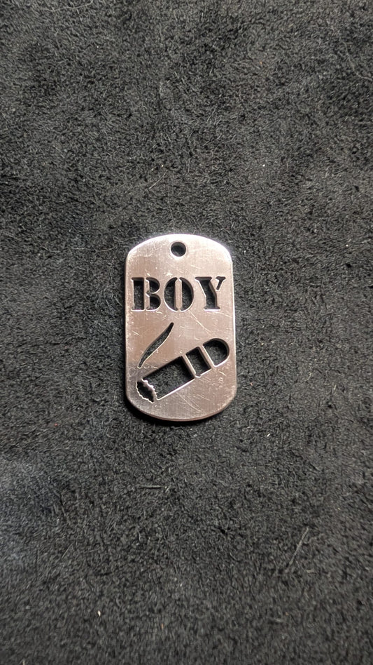 Boy w/ Cigar Dog Tag