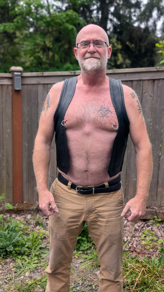 Leather Bar Vest (Multiple Colors)