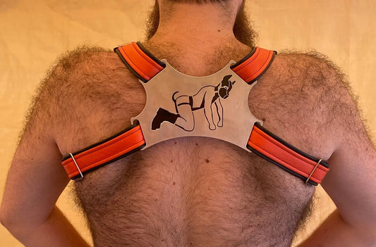 Puppy Play w/ Jock Themed Deluxe Bulldog Harness
