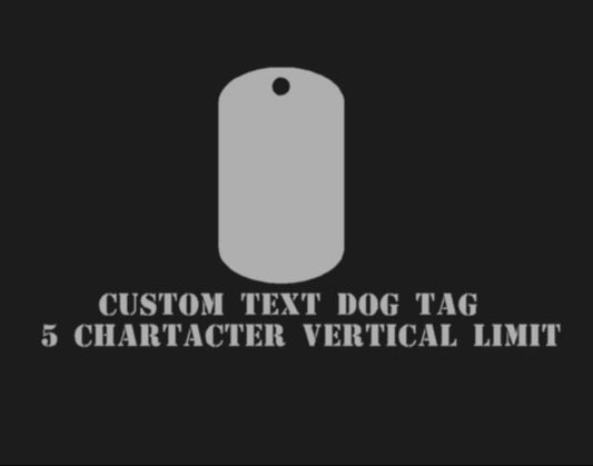 Custom Vertical Text Dog Tag