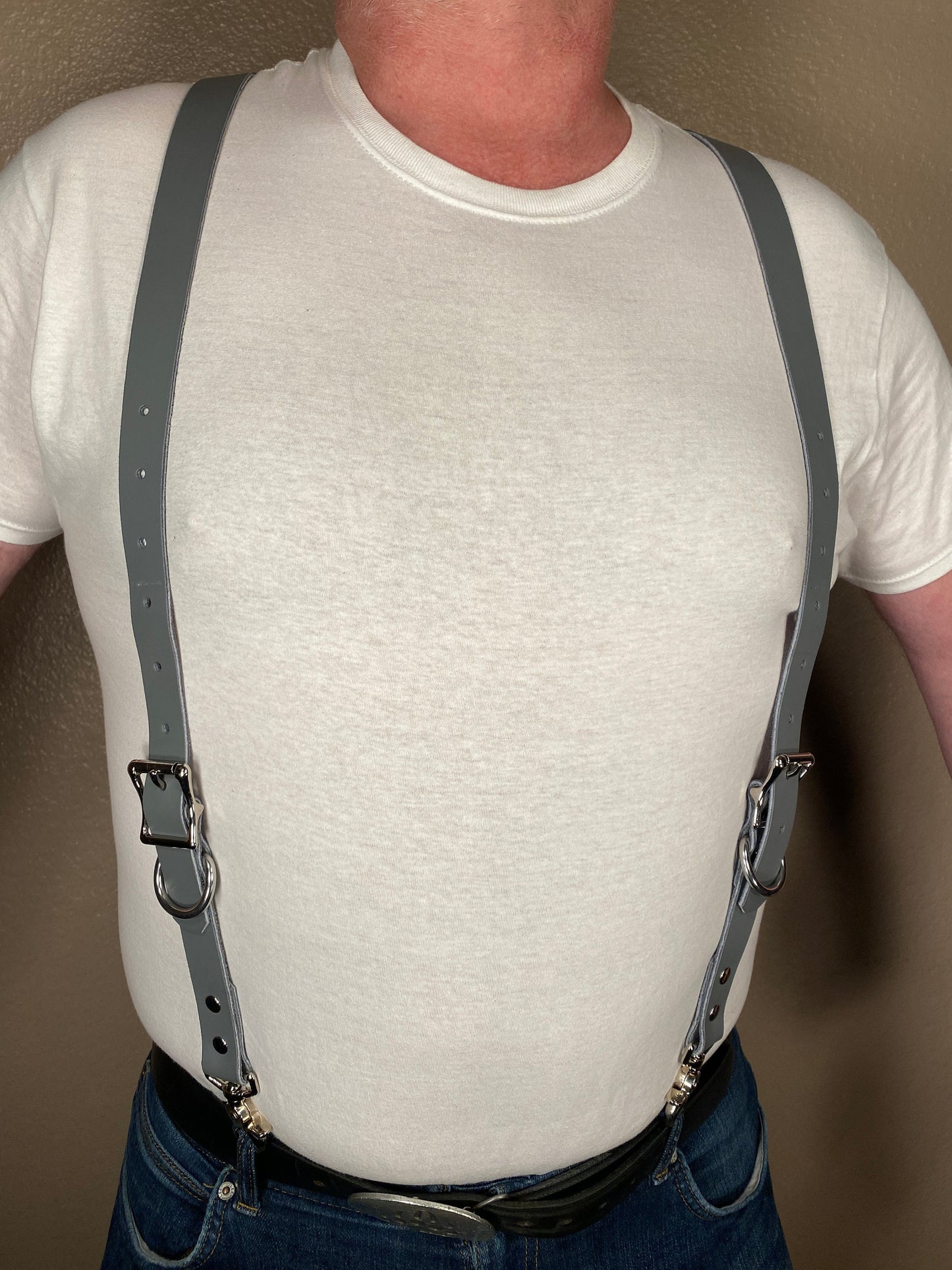 Bear Paw Leather Suspenders