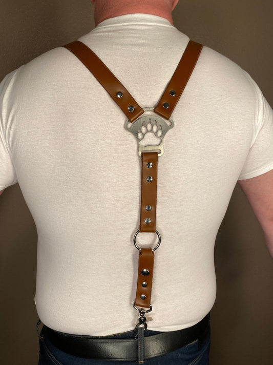 Bear Paw Leather Suspenders