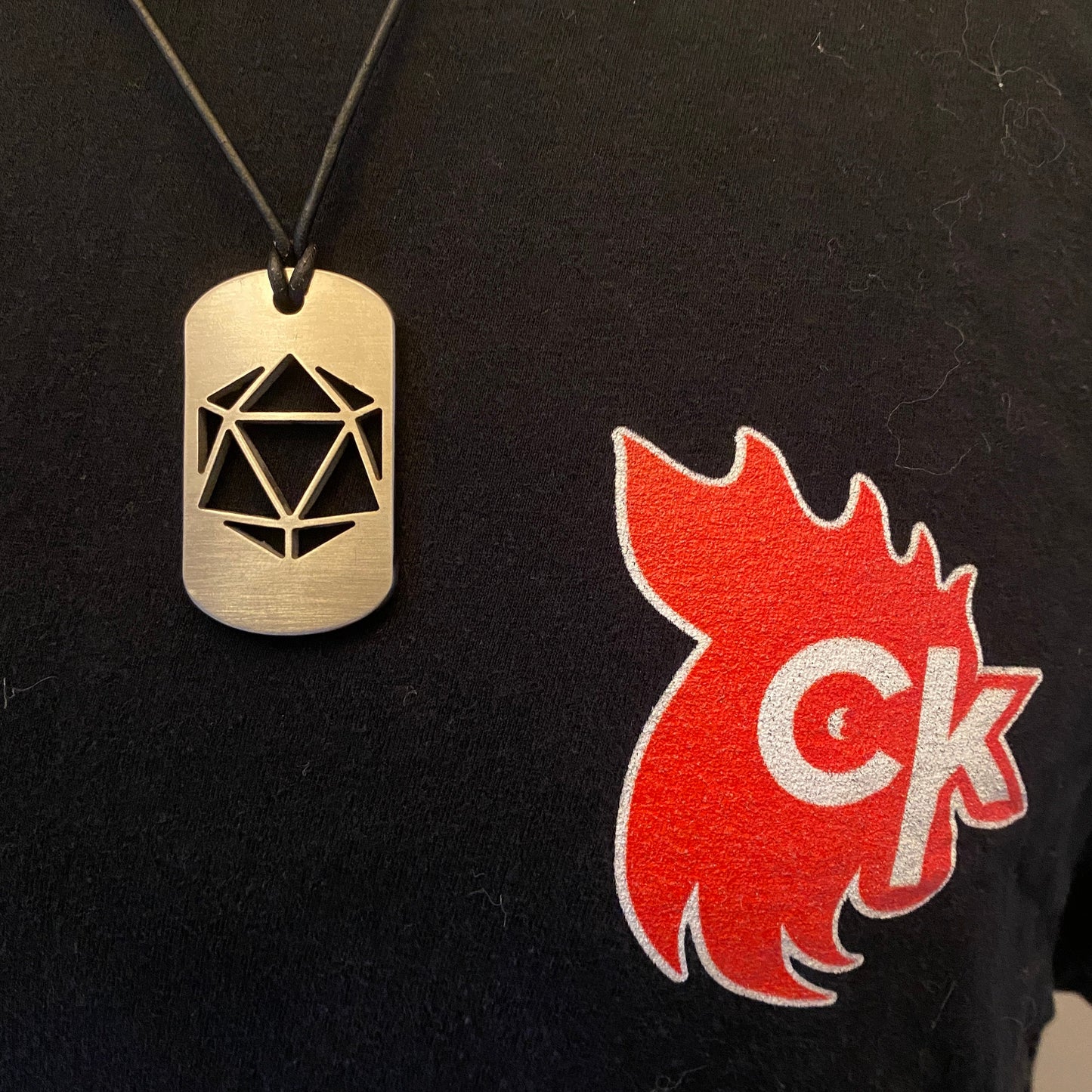 d20 Dice Dog Tag